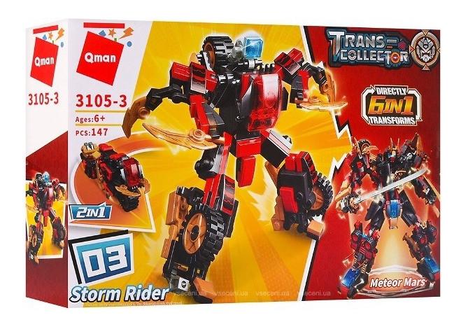 Конструктор Qman Трансформеры Storm Rider 147 дет.