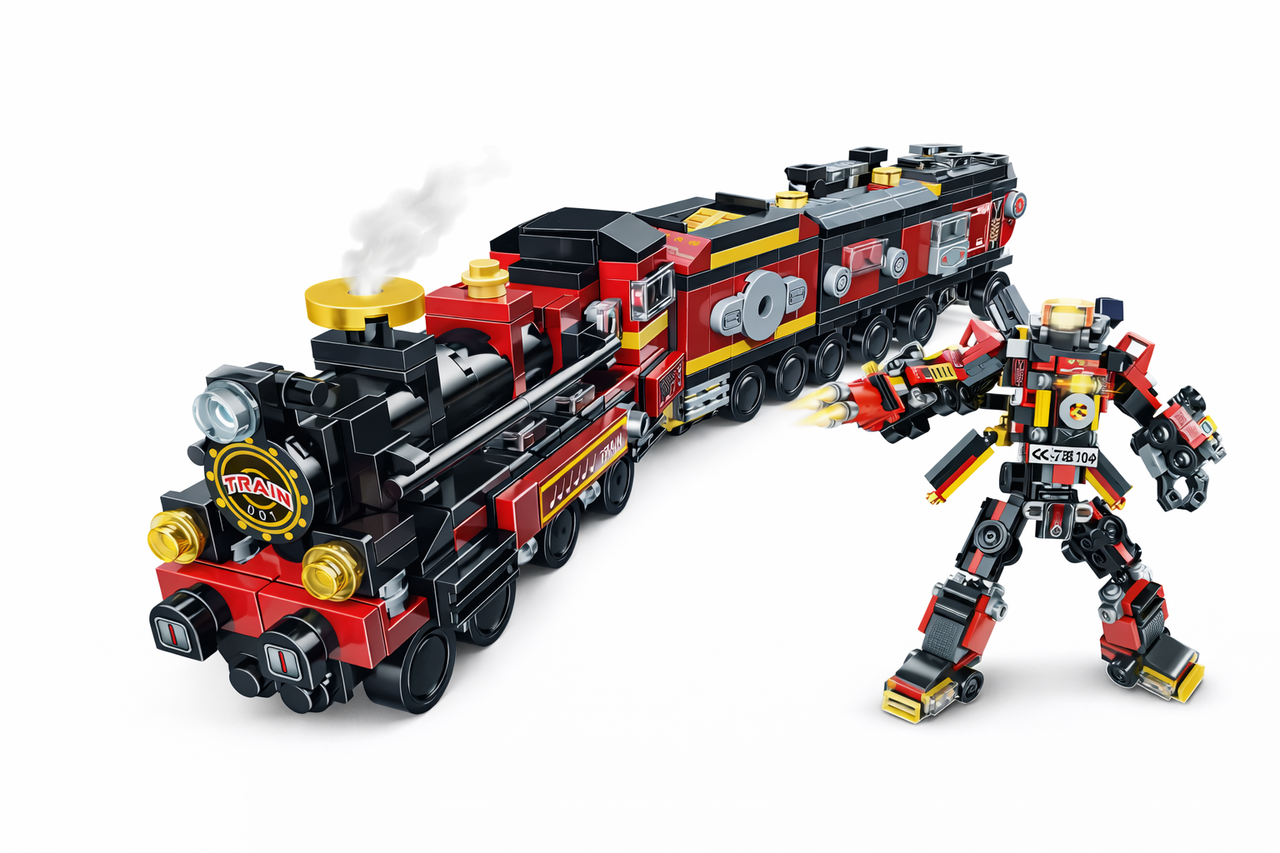 Конструктор 8в1 Трансформер BB010 Робот-Поезд 766 дет. (2702779671)