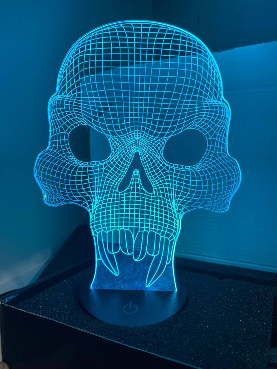 Ночник с рисунком черепа с сменной пластиной и пультом управления (2446084585)