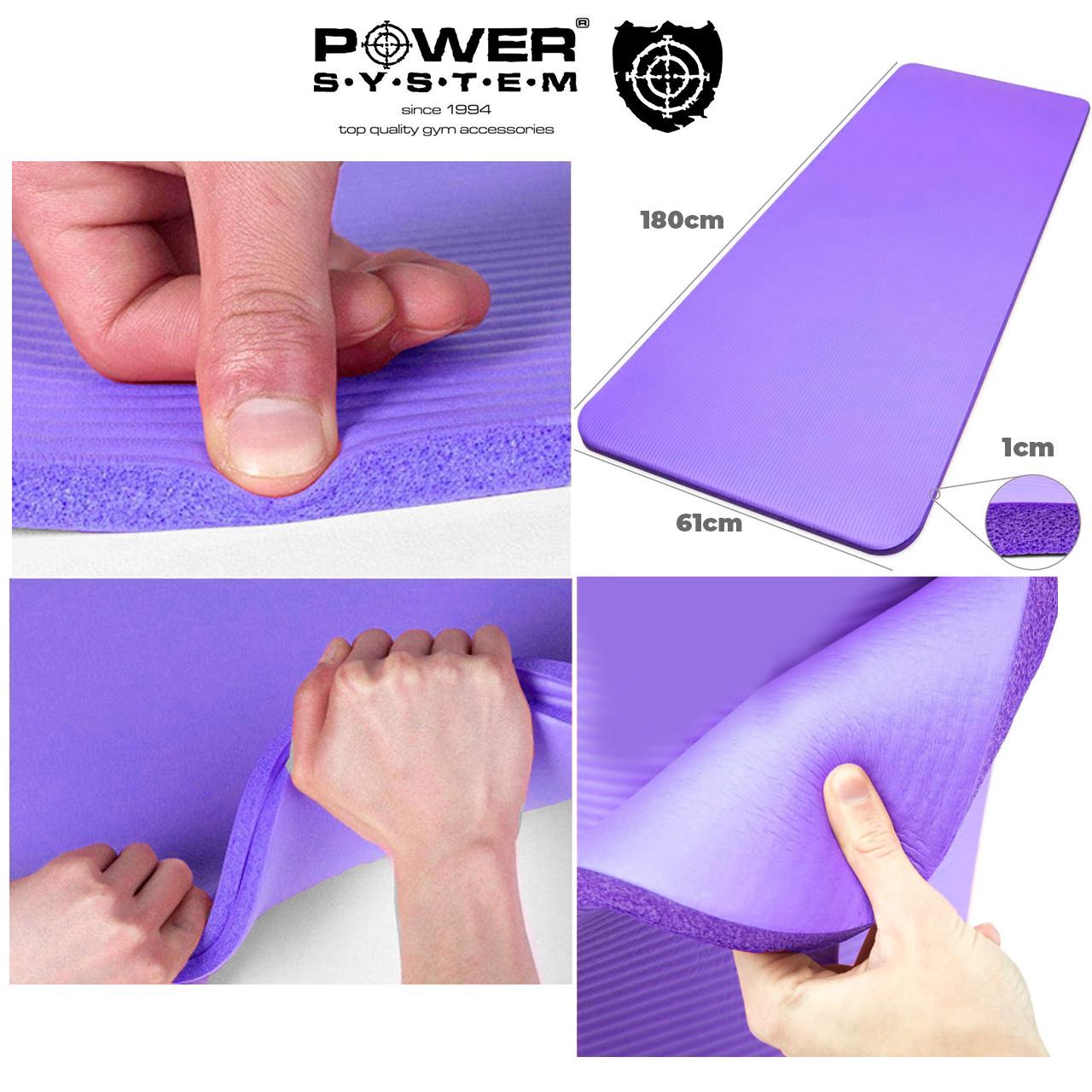 Килимок для йоги та фітнесу Power System PS-4017 Fitness-Yoga Mat Purple - фото 4