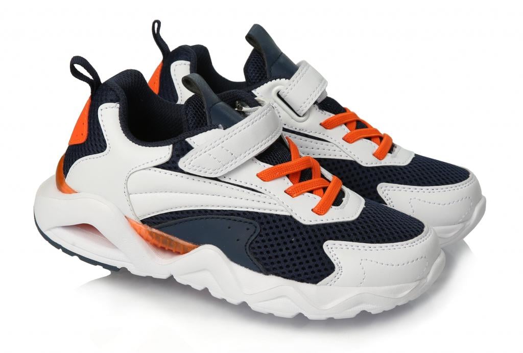 Кроссовки для мальчиков 00822 в сетку р. 27 Бело-синий