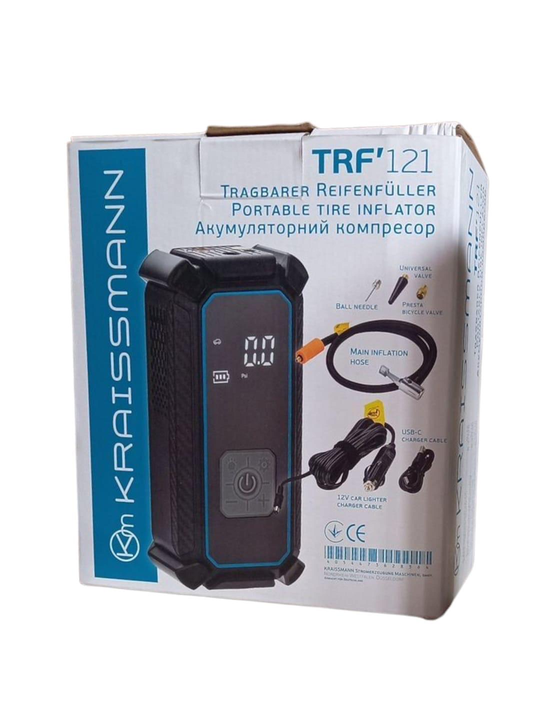 Компрессор аккумуляторный KRAISSMANN TRF'121 портативный (26343125) - фото 9 Компрессор аккумуляторный KRAISSMANN TRF'121 портативный (26343125) - фото 9