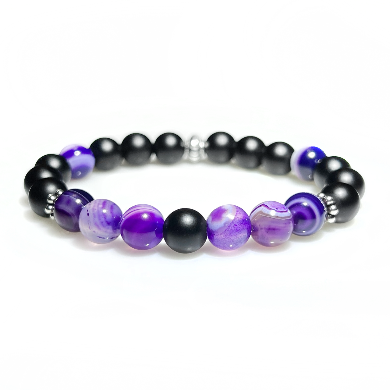 Браслет Stonest Line 19 см Violet/Black (br011-19)