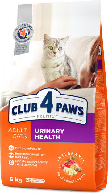 Сухой корм Club 4 Paws urinary health для кошек профилактика мочекаменной болезни 14 кг