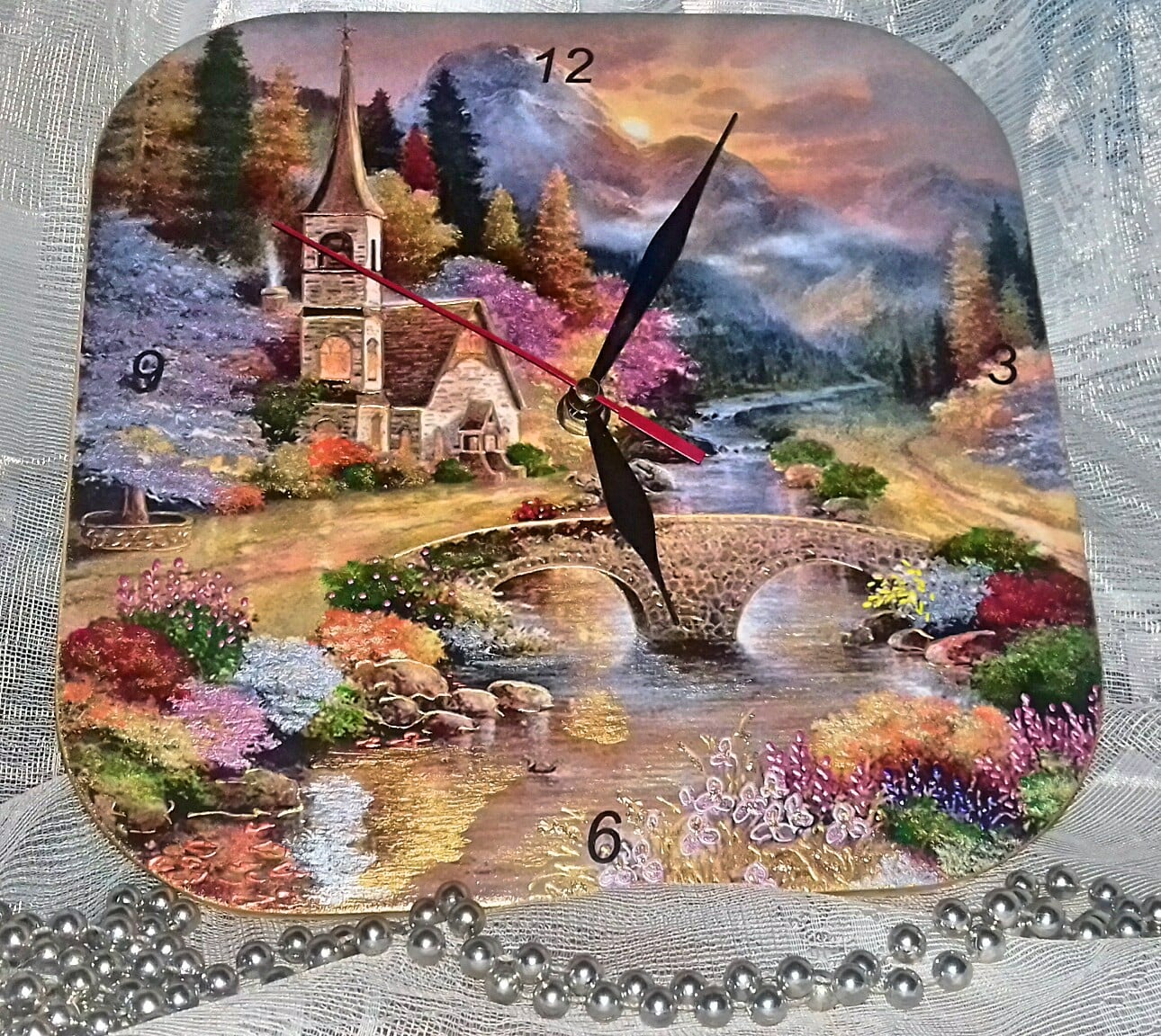 Часы настенные интерьерные Okl Gifts 25х25 см