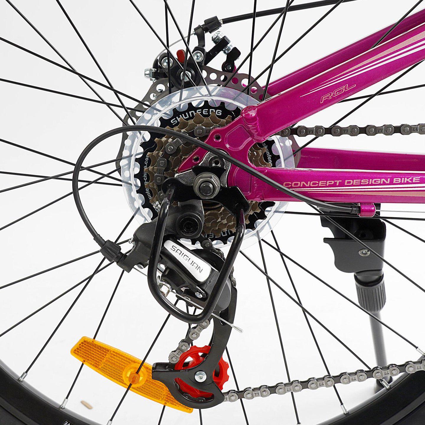 Велосипед гірський Corso Fenix 24" підлітковий алюмінієвий Фіолетовий - фото 6 Велосипед гірський Corso Fenix 24" підлітковий алюмінієвий Фіолетовий - фото 6