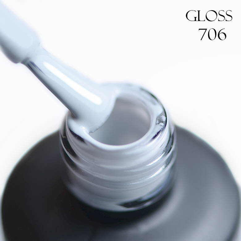 Гель-лак GLOSS 706 11 мл Холодный светло-серый (7941)