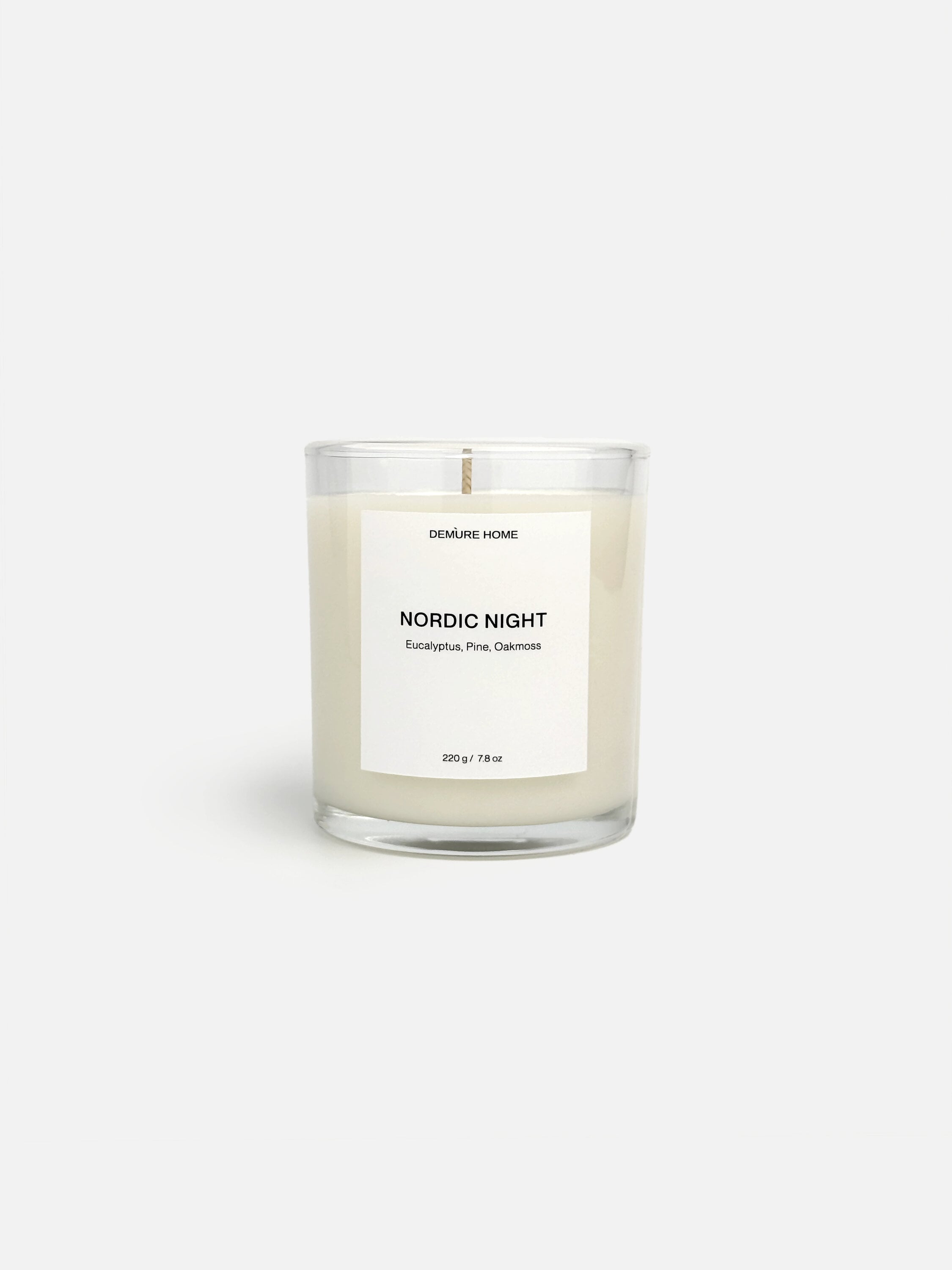 Ароматическая свеча Demure Home Nordic Night Crystal 220 г Прозрачный (10021006)