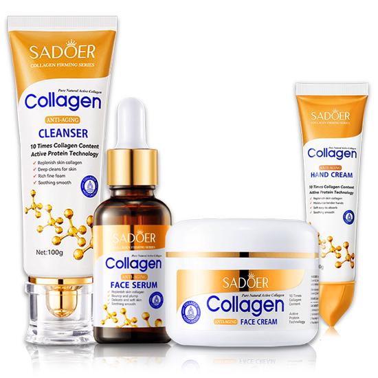 Набор антивозрастной уходовой косметики SADOER Anti-Aging Collagen 4в1