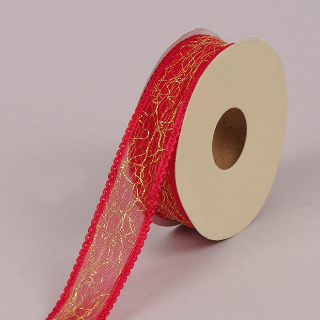 Стрічка декоративна Flora 2,5 см 9 м Червоний (22896) Стрічка декоративна Flora 2,5 см 9 м Червоний (22896)