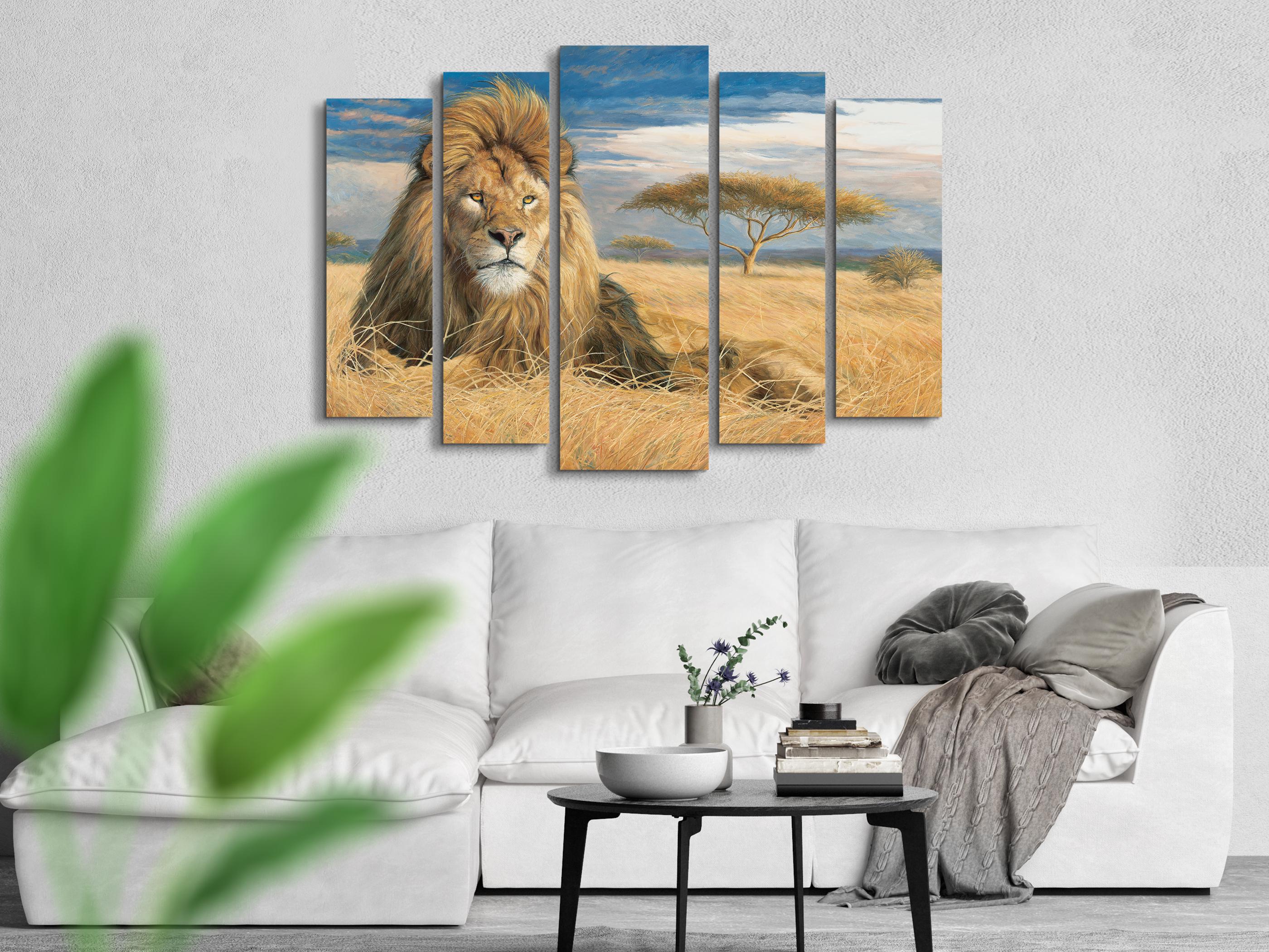 Картина модульная Африка Лев 110х160см (Art-271_5) - фото 2