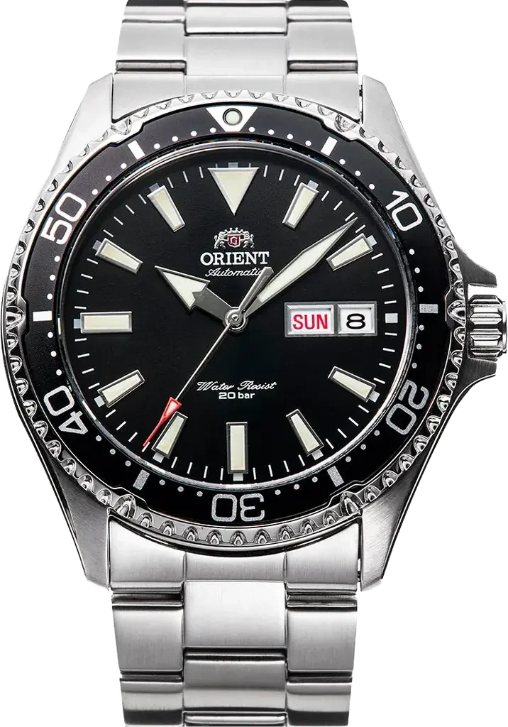 Наручные часы мужские Orient Kamasu FAA0001B1 со стальным корпусом/сапфировым стеклом WR 200 м Черный (3124584431)