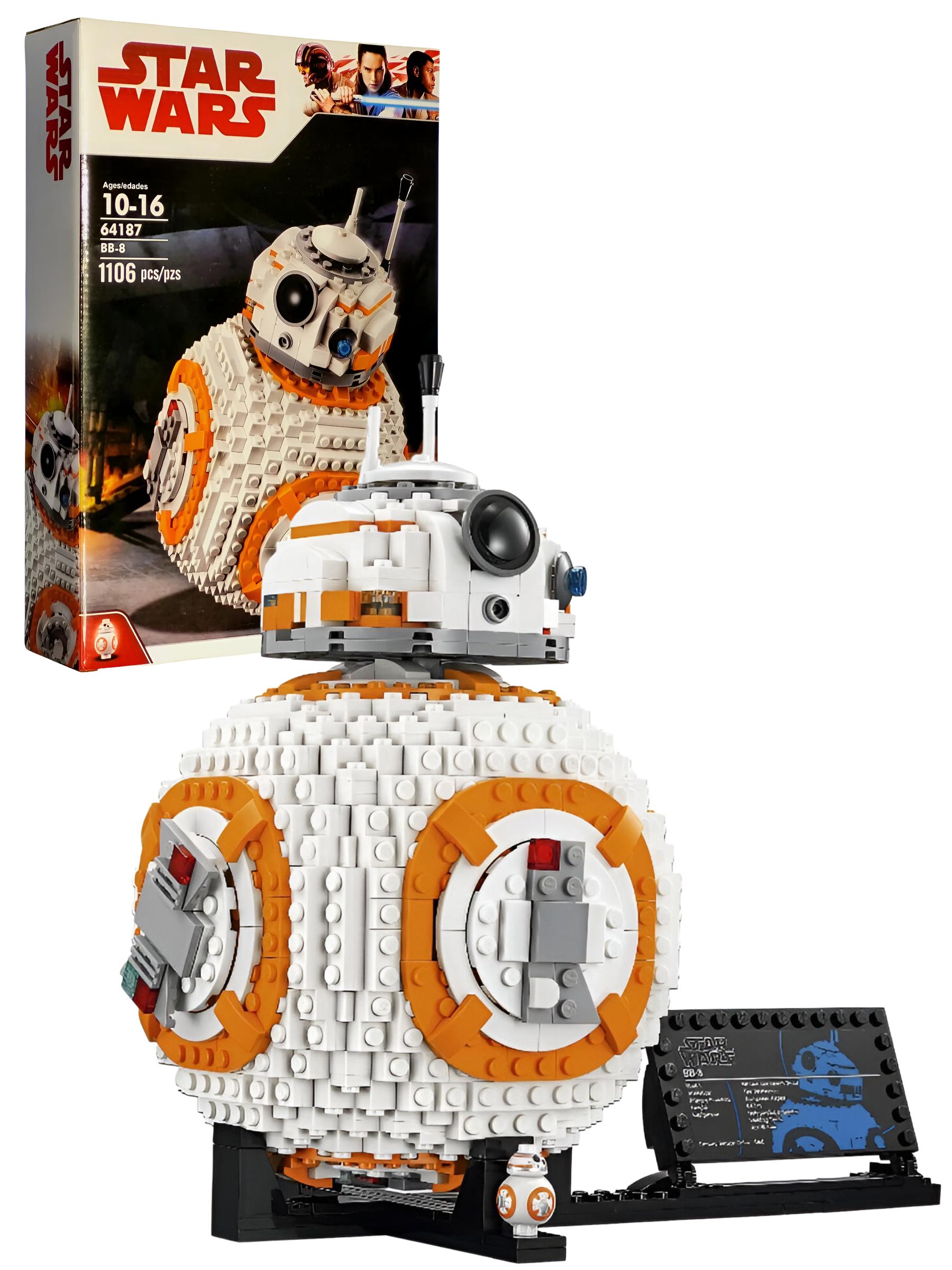 Конструктор детский Star Wars BB-8 Астромеханический дроид 1106 дет. (XD64187) Конструктор детский Star Wars BB-8 Астромеханический дроид 1106 дет. (XD64187)