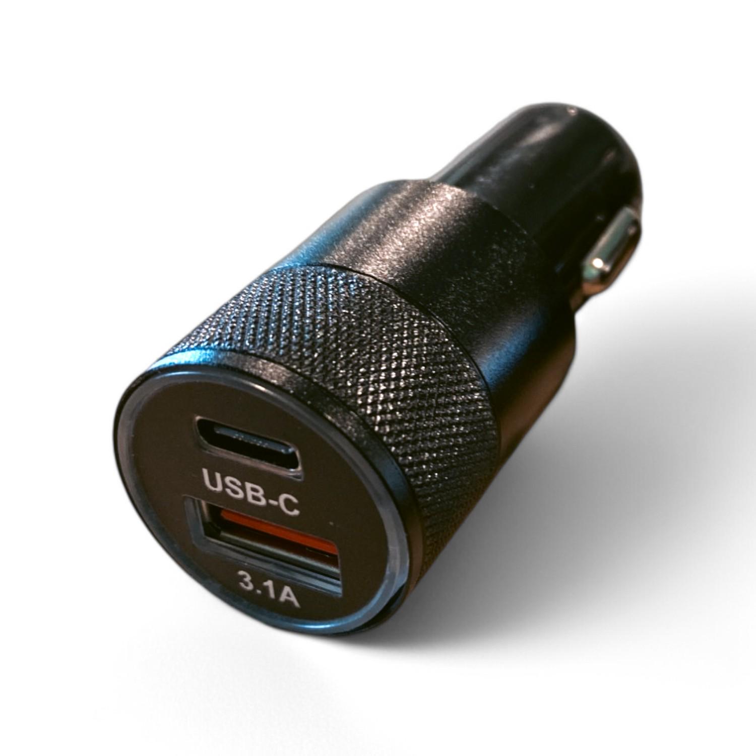 Зарядное устройство для GDragon Tech USB/Type-C в прикуриватель Черный (60_3_0_2)