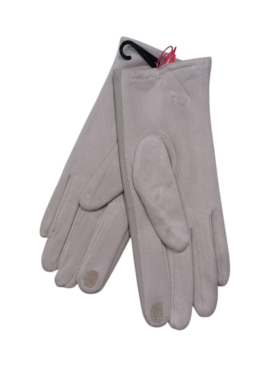 Перчатки сенсорные женские One size Молочный (220434) - фото 3 Перчатки сенсорные женские One size Молочный (220434) - фото 3