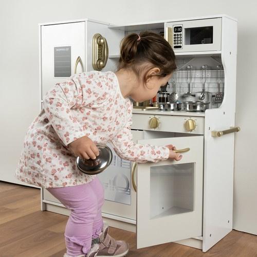 Кухня детская игрушечная деревянная со светом и звуками для детей Белый - фото 7 Кухня детская игрушечная деревянная со светом и звуками для детей Белый - фото 7