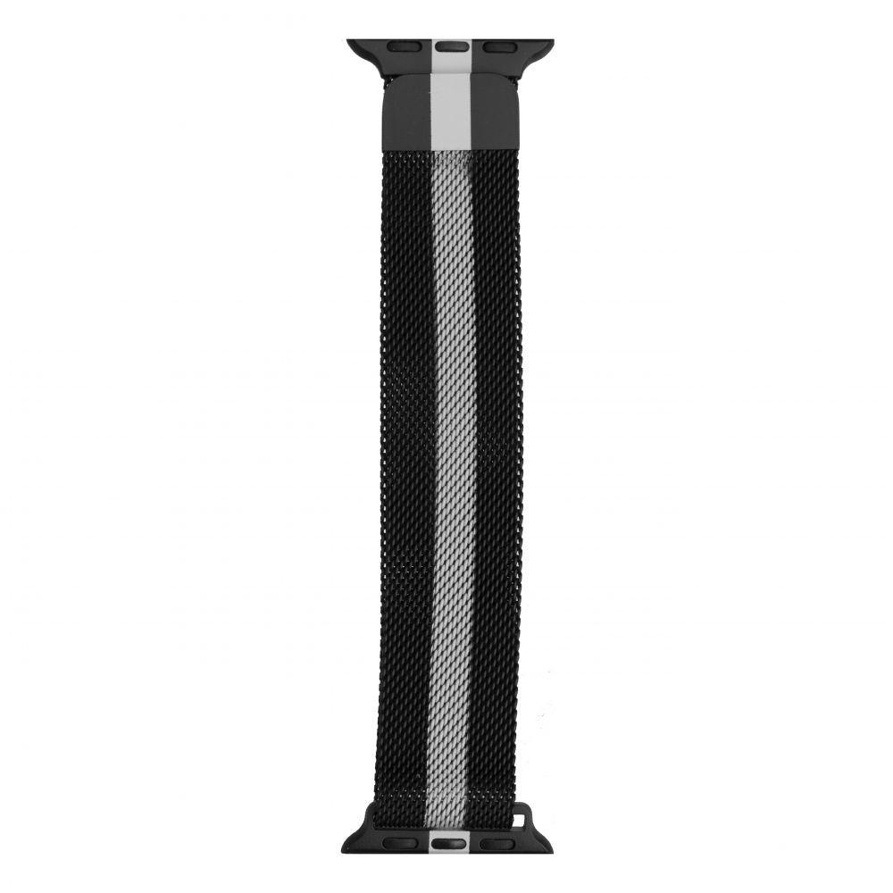 Ремешок для Apple Watch 38-40 mm Milanese Loop Black-Gray (29caa1-14671)