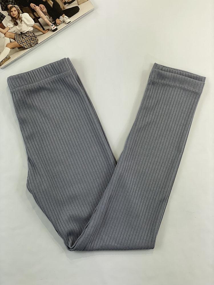 Лосини в рубчик для дівчинки Semejka 0303 122 см Графітовий (104768) - фото 1