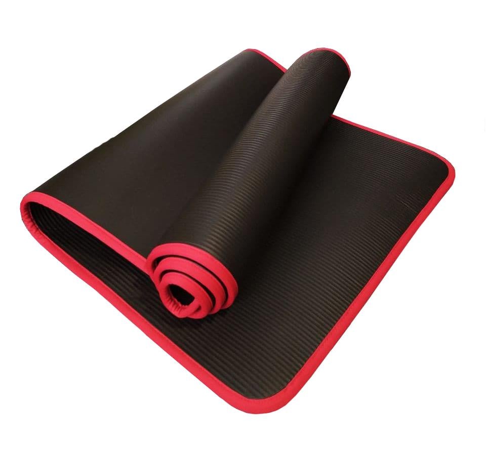 Коврик для йоги и фитнеса Yoga mat 1810x610x10 мм Черный каучук - фото 8 Коврик для йоги и фитнеса Yoga mat 1810x610x10 мм Черный каучук - фото 8