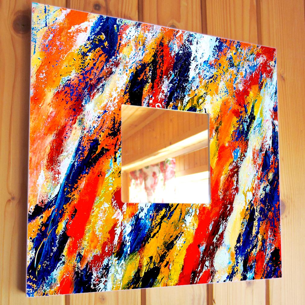 Зеркало декоративное Акварель Абстракция 260х260 мм (M00621) Зеркало декоративное Акварель Абстракция 260х260 мм (M00621)