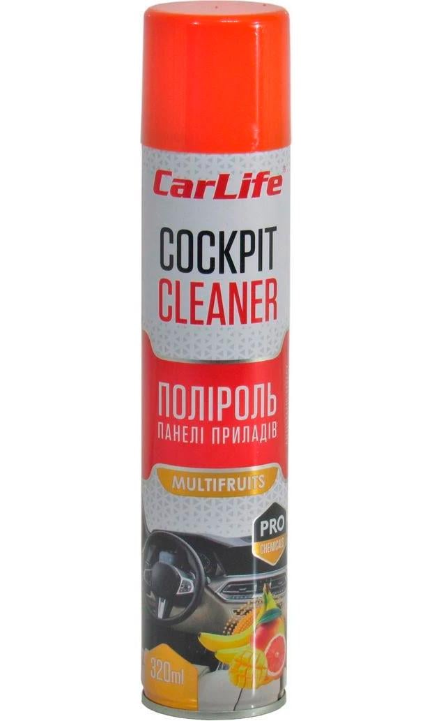 Полироль для пластика CarLife Cockpit Cleaner Multifruit 320 мл (CF326)