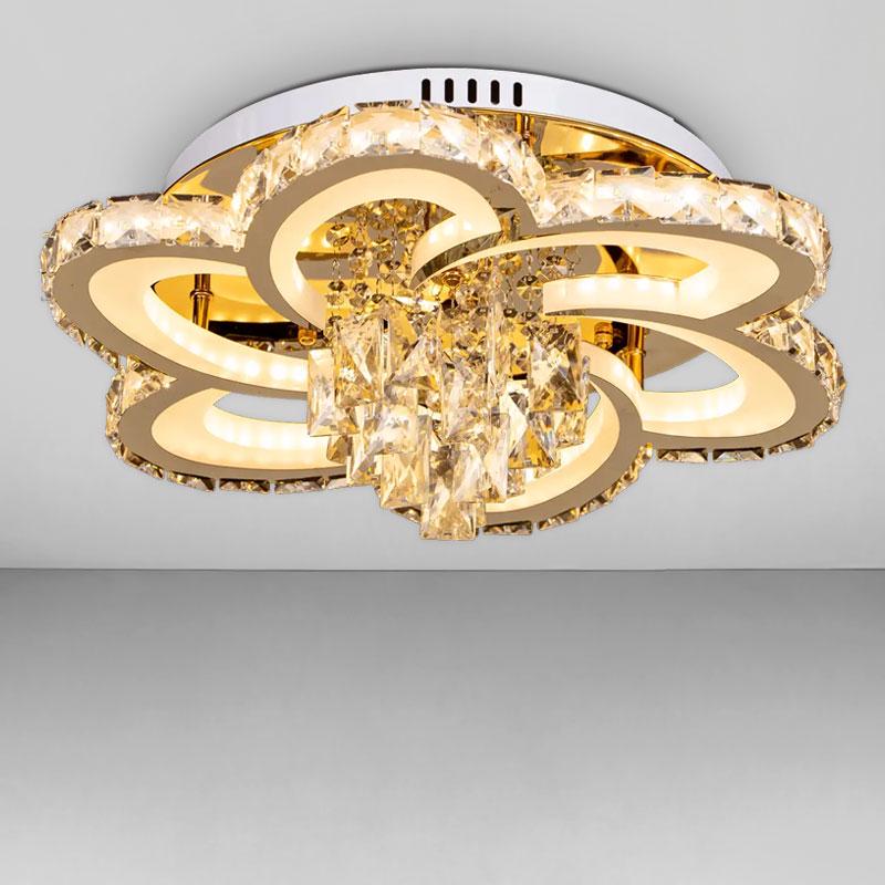 Потолочная люстра LED Light House SY-18280 FG Dimmer D480 мм 110W Золотой