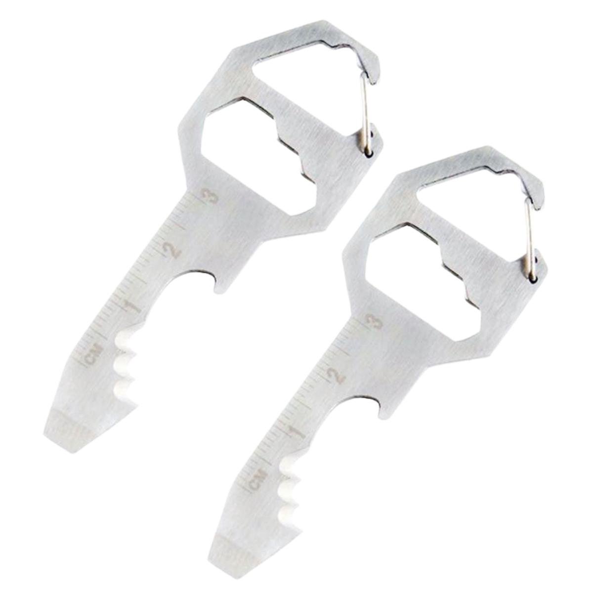 Мультитул-брелок KeyWim 6в1 2 шт. Серебристый (2636)