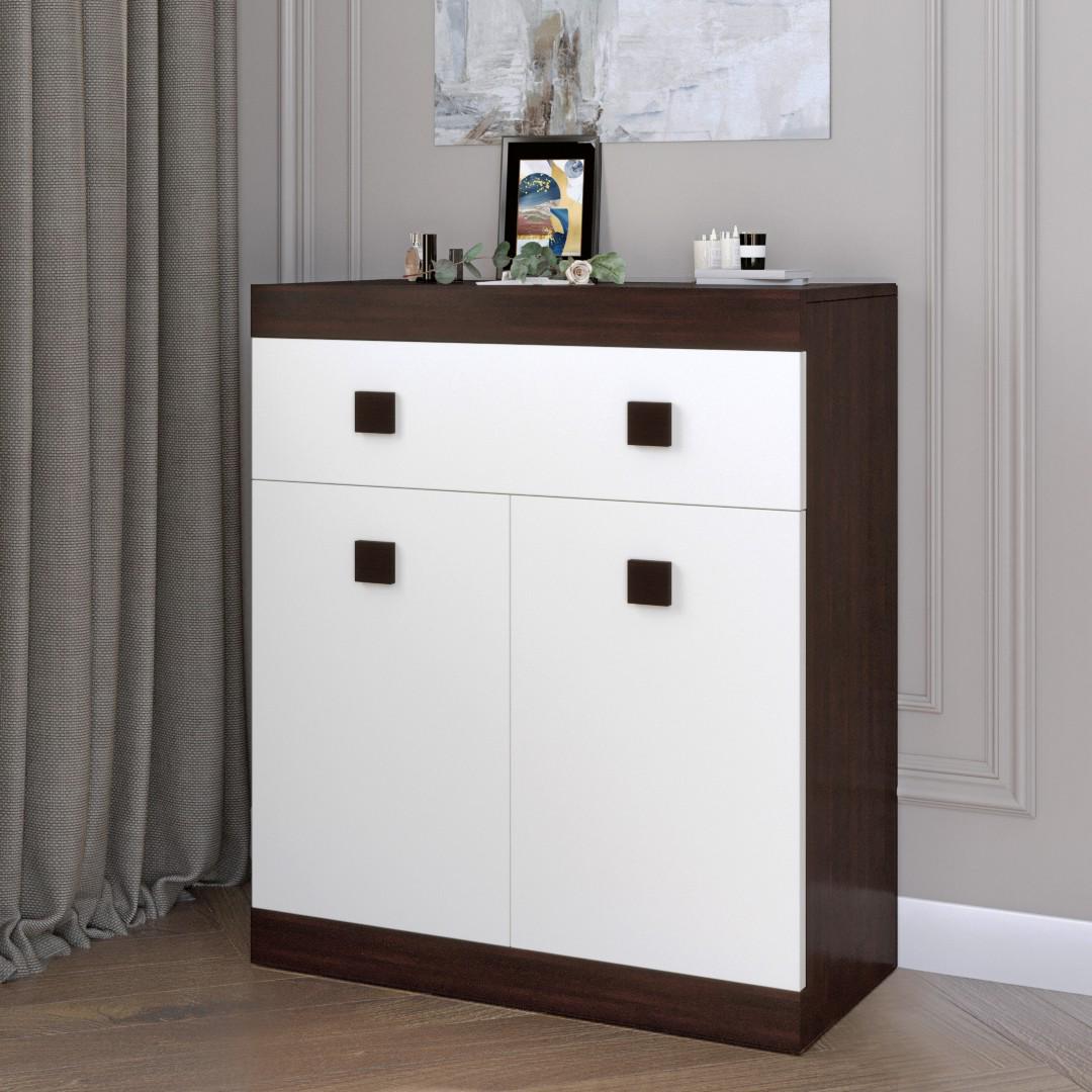 Комод Everest Соната 4 800х376х931 мм Венге темный/Белый (11232) - фото 2