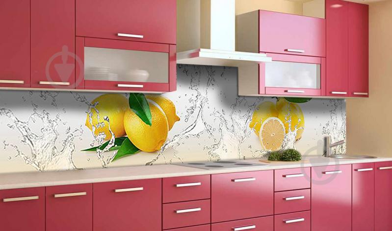 Наклейка виниловая кухонный фартук Zatarga "Сочные Лимоны" 650х2500 мм