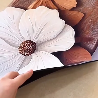 Коврик для ванной комнаты 50х80 см Коричнево-белый (C01586) - фото 3