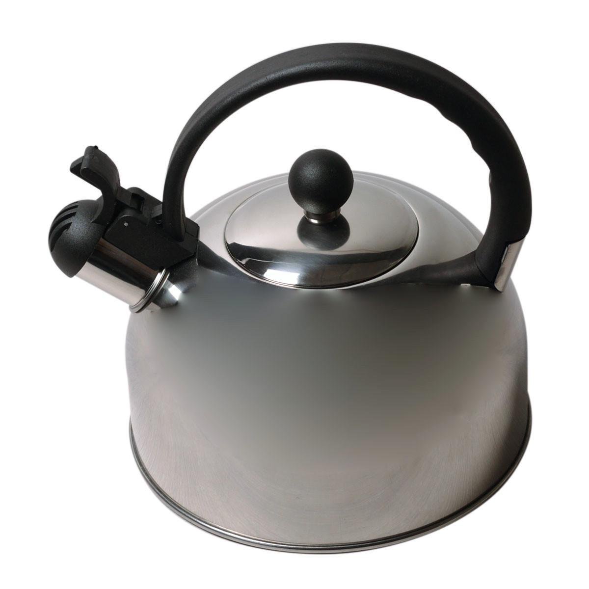 Чайник со свистком Kamille KM-0679 из нержавеющей стали 2,5 л Стальной/Черный (150-84-0679) - фото 2 Чайник со свистком Kamille KM-0679 из нержавеющей стали 2,5 л Стальной/Черный (150-84-0679) - фото 2