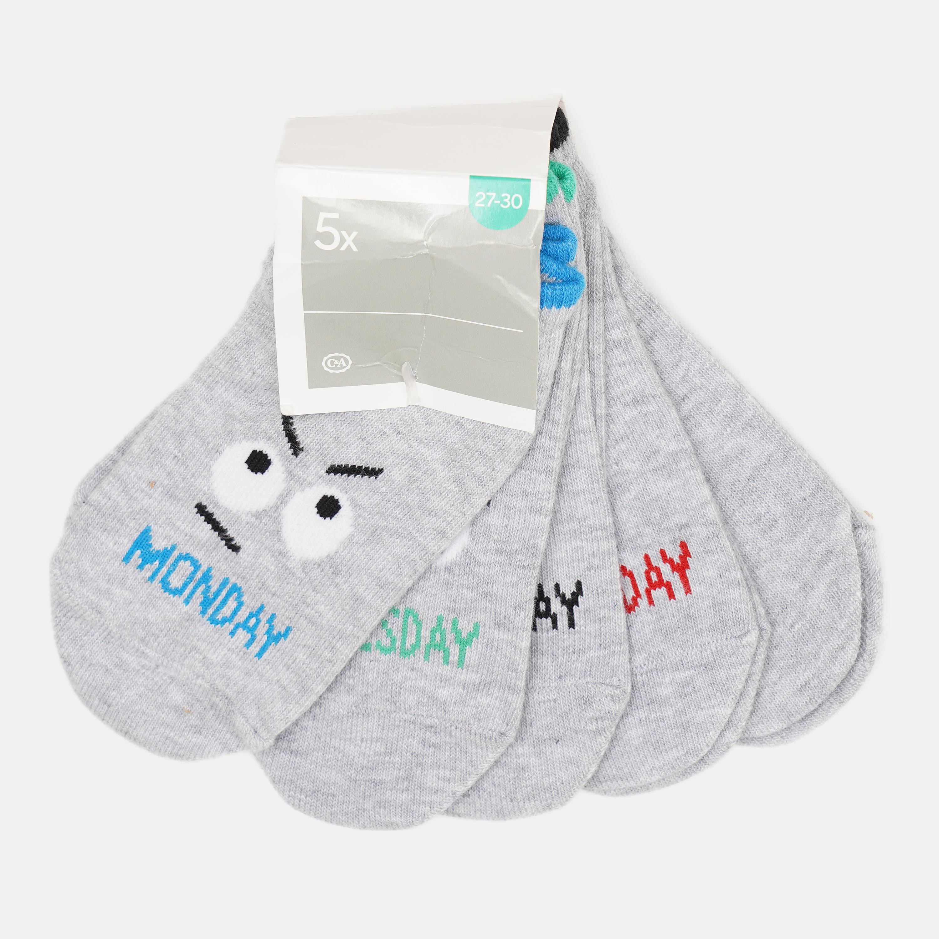 Носки C&A р. 27-30 5 пар Серый (4186279840502)