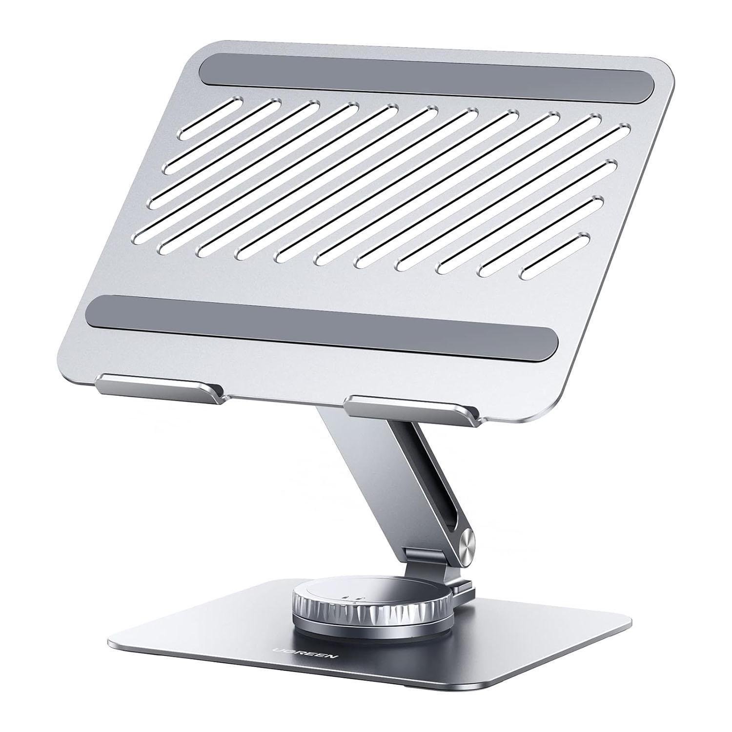 Підставка для ноутбуку UGREEN металева складана поворотна алюмінієва Сірий (90849)