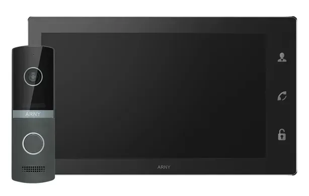 Комплект видеодомофона мультиформатный ARNY AVD-1421 AVD-1040 2 Мп IPS PiP с AVP-NG230 1 Мп Black/Graphite (3081177330)