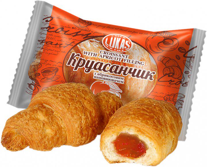 Круассанчик с абрикосовым наполнителем Лукас 45 г