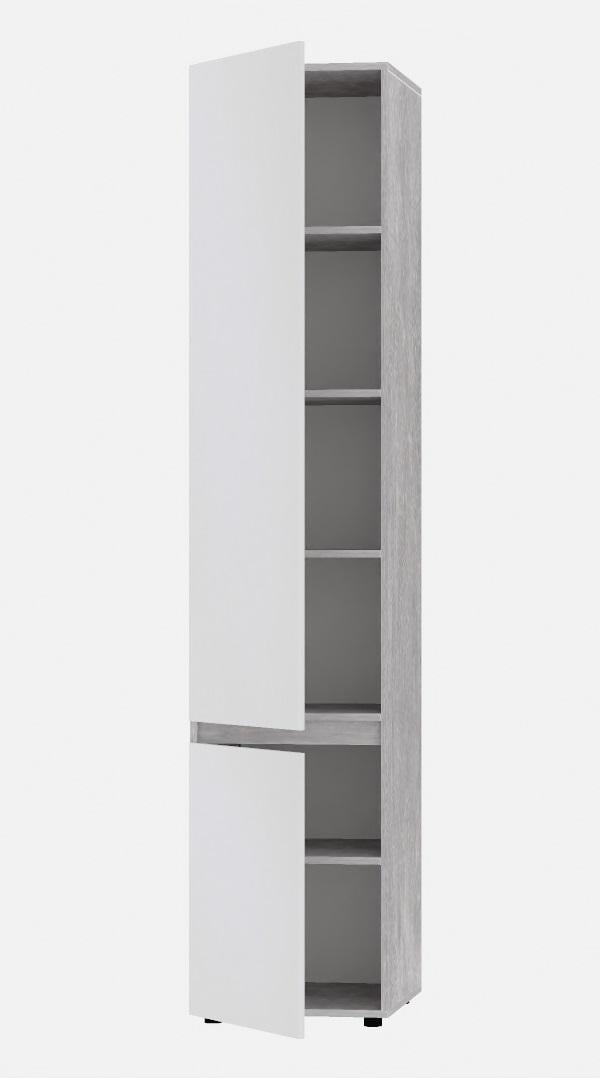 Шкаф Алекса СН-400-1п 40х55х238 см Белый/Индастриал