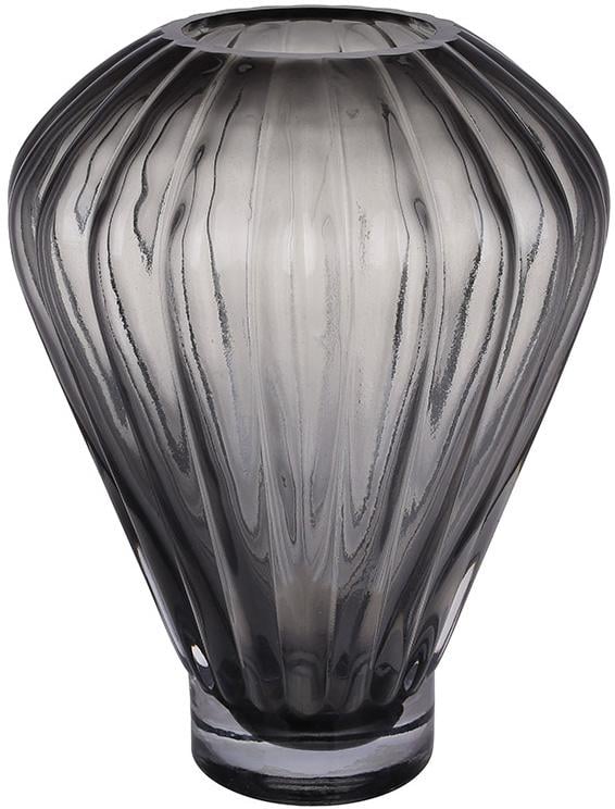 Ваза стеклянная Toulouse 19х25 см Серый