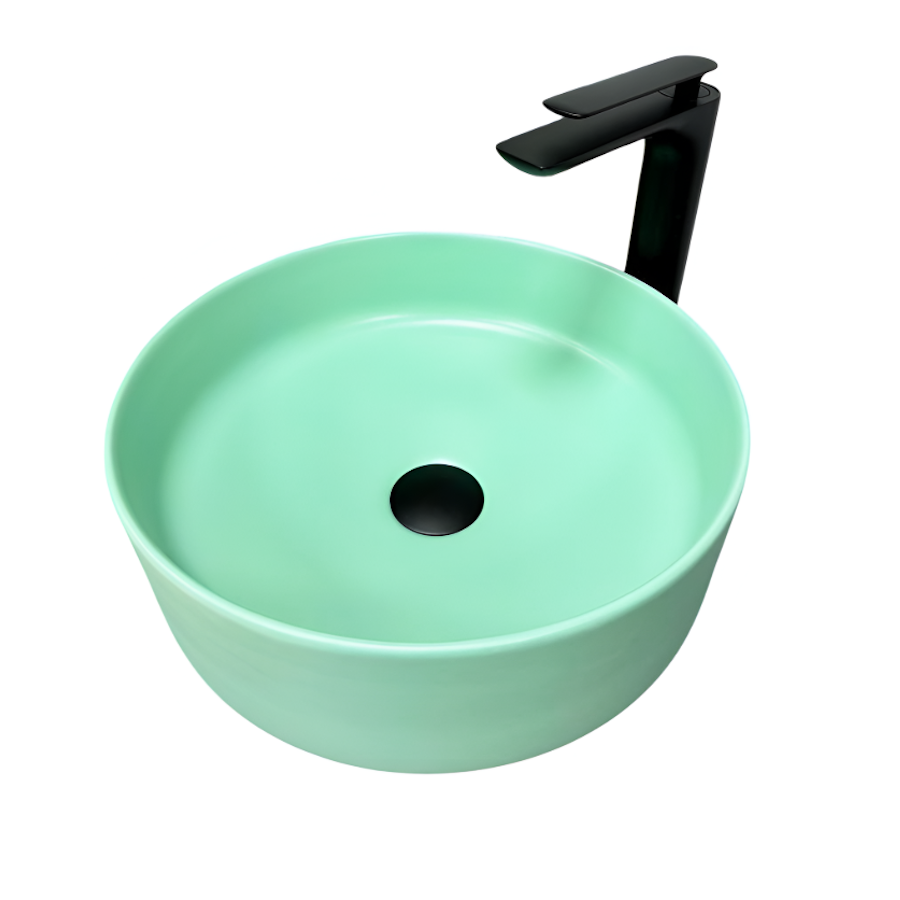 Раковина накладная VBI Prato круглая 370 мм Mint Matt (RM-VBI-011403)