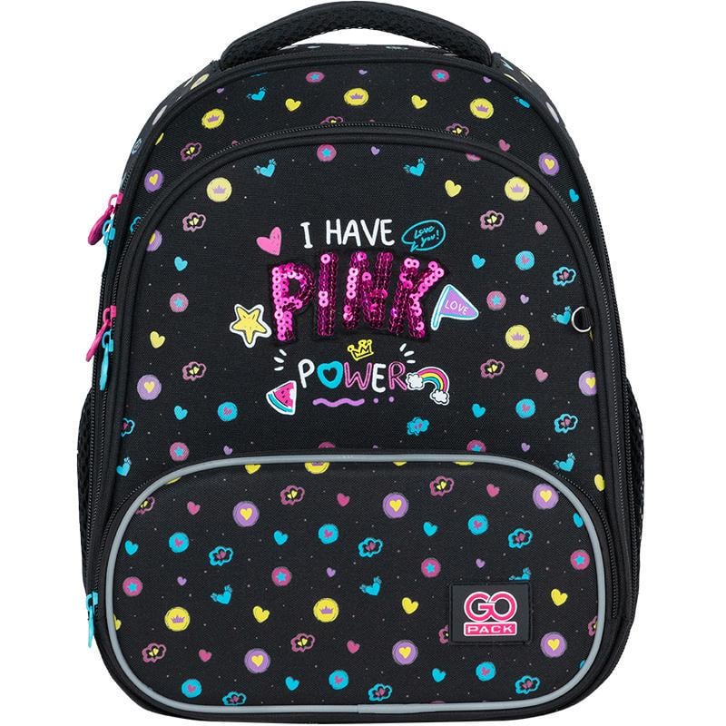 Рюкзак каркасний GoPack Education Pink Power 38x28x15 см 16 л Чорний (GO24-597M-2)