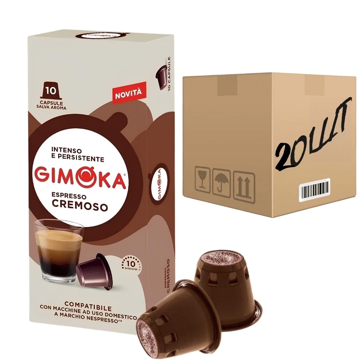 Кофе в капсулах Nespresso Gimoka Cremoso 10 шт. ящик 20 шт. (setg11312)