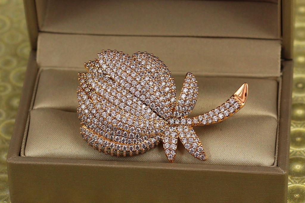 Брошь Xuping Jewelry Хризантема 4,8 см Золотистый (2198985627)