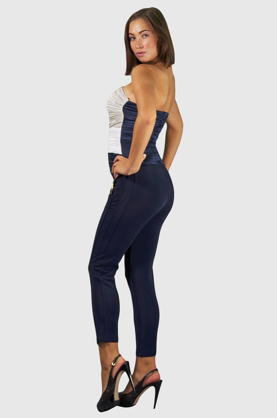 Топ атласний вечірній Lowett LW-119375-3 46 Синій (LW-119375-3-46) - фото 2