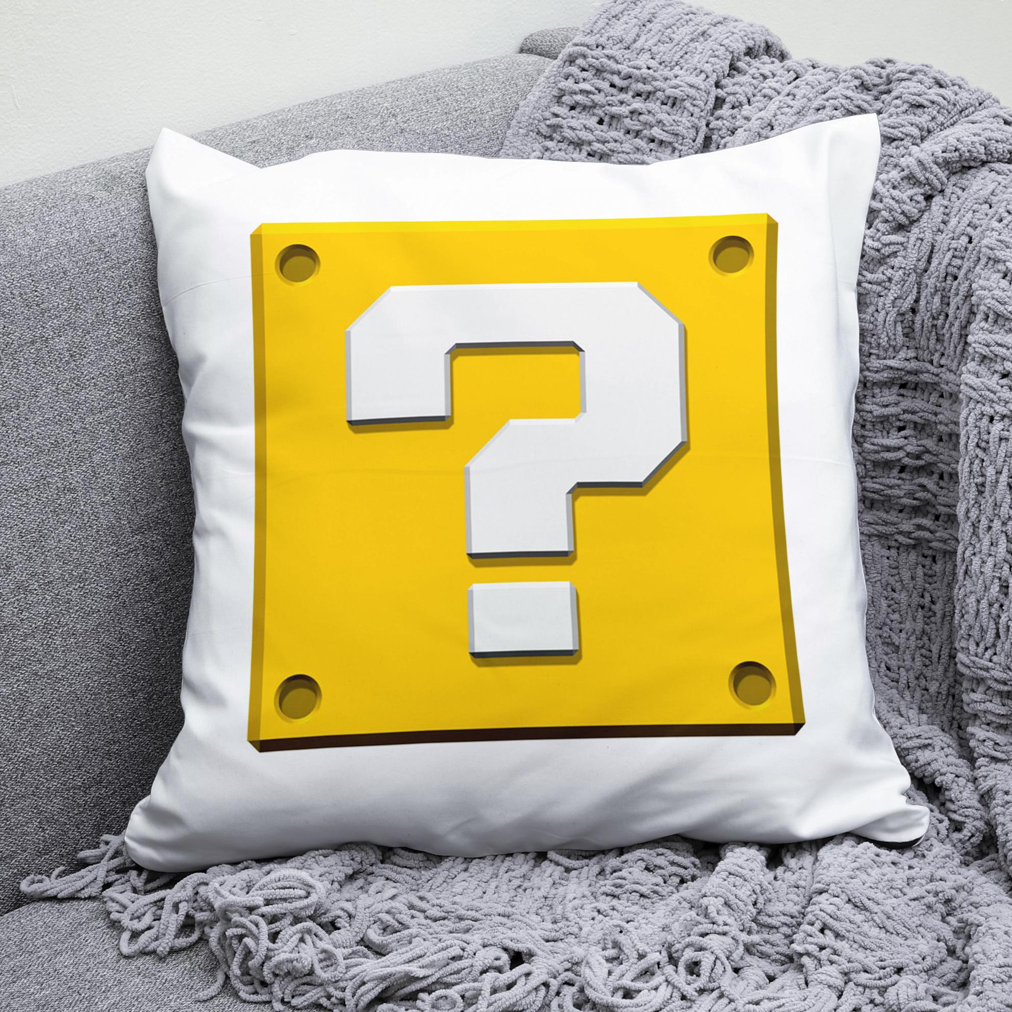 Плюшевая подушка квадрат с принтом игры Super Mario лут знак вопроса