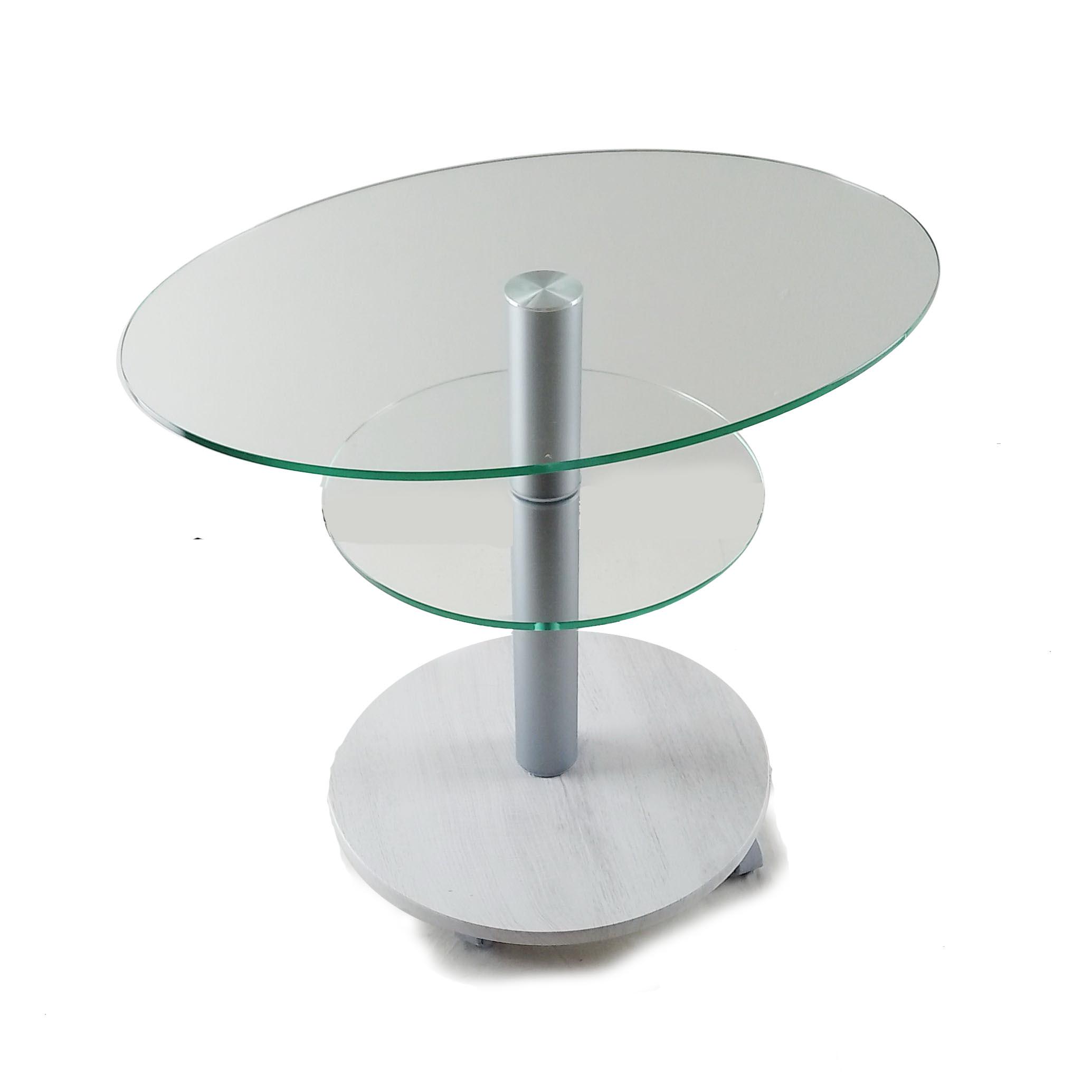 Стол журнальный стеклянный Commus Bravo Light O clear-sosnak-alm60 Белый (433820244) - фото 6 Стол журнальный стеклянный Commus Bravo Light O clear-sosnak-alm60 Белый (433820244) - фото 6