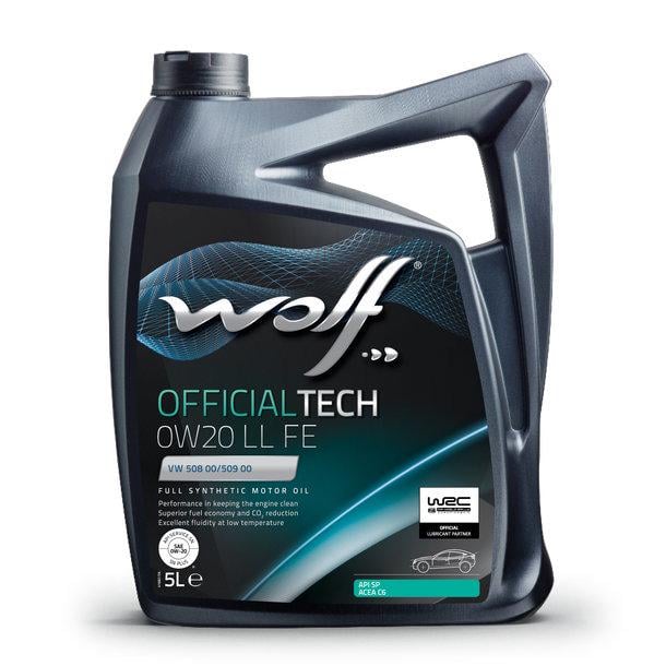 Моторна олива WOLF OfficialTech LL FE C5/C6 SP GF-6A 0W-20 5 л (8331336)