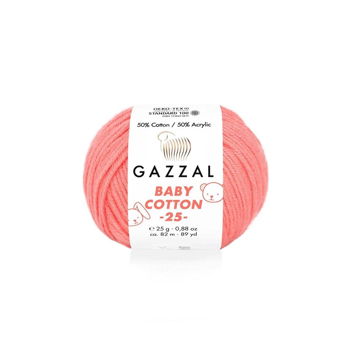Пряжа Gazzal BabyCotton 25 цвет 3435