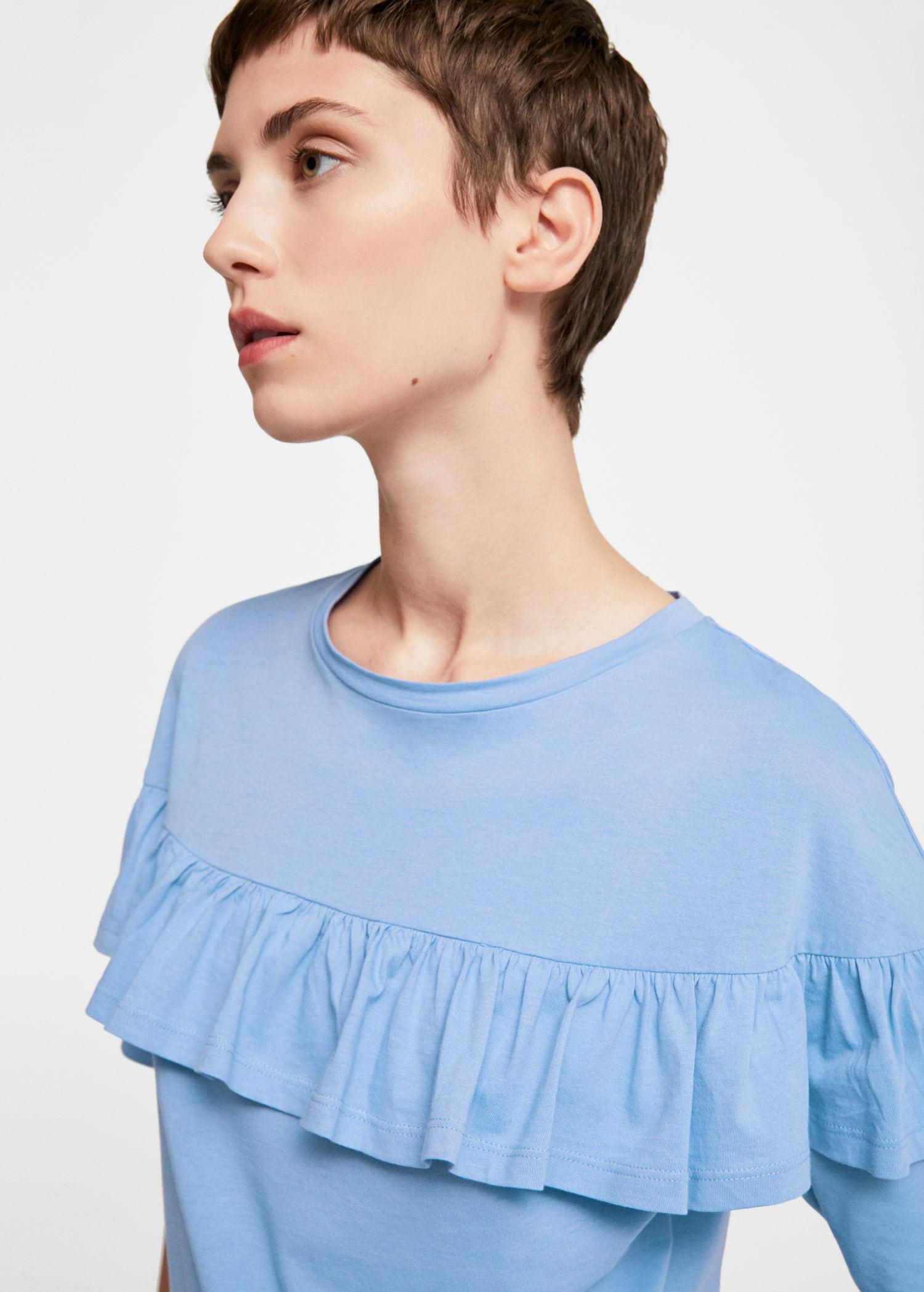 Блузка Mango XS Голубой (2000000837932) - фото 4 Блузка Mango XS Голубой (2000000837932) - фото 4