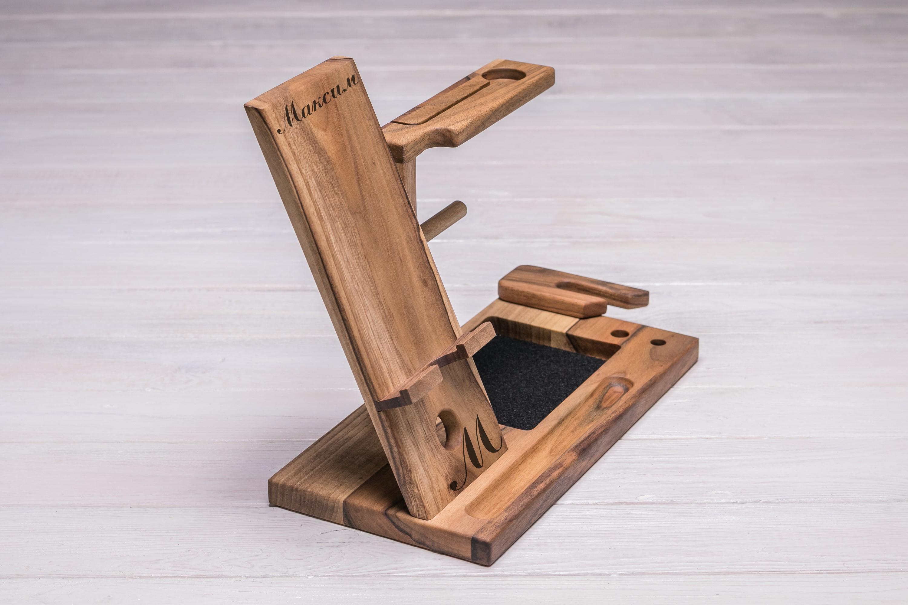 Органайзер EcoWalnut мужской настольный с персонализацией именной (EW-6.3)