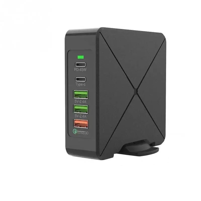Зарядное устройство сетевое Clefers PowerStation с беспроводной зарядкой Smart Charge/PD 75W (5011075)