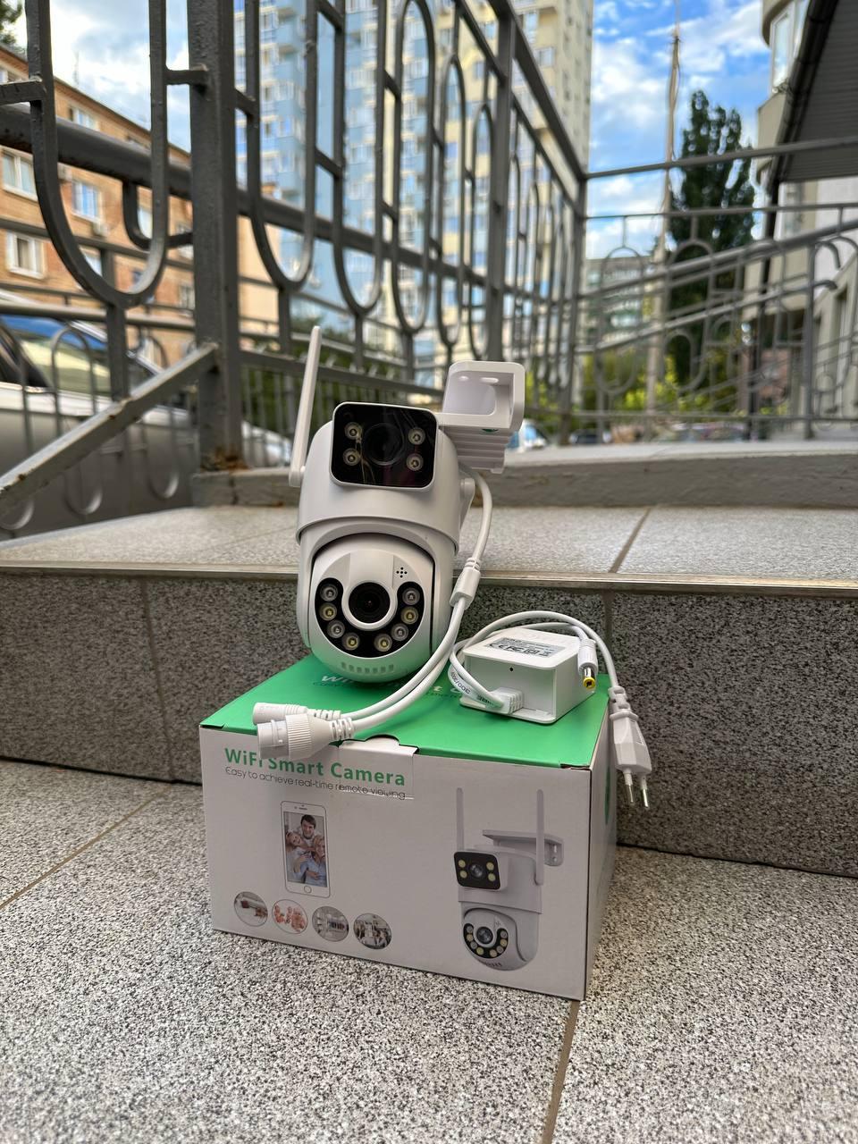 Камера відеоспостереження вулична ICSEE IP Wi-Fi 2 об'єктива 8Mp (2491164506) - фото 10